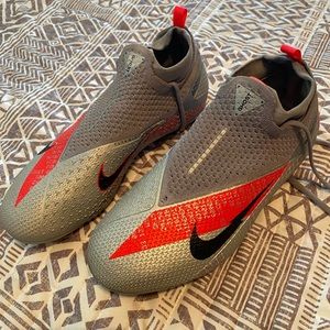 Nike Phantom Vision 2 Elite DF FG - Grey-Red youth